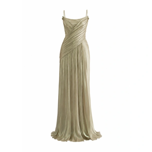 Sandra Mansour Sequence Dress in Sage