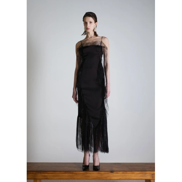 Sandra Mansour Shadowplay Dress in Black, view 2