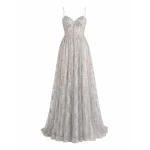 Sandra Mansour Silent Thread Dress in Silver