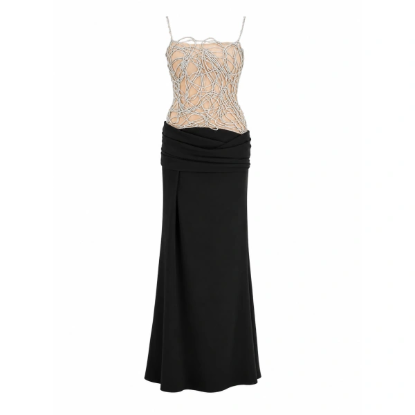 Sandra Mansour Skin of Light Dress in Nude and Black