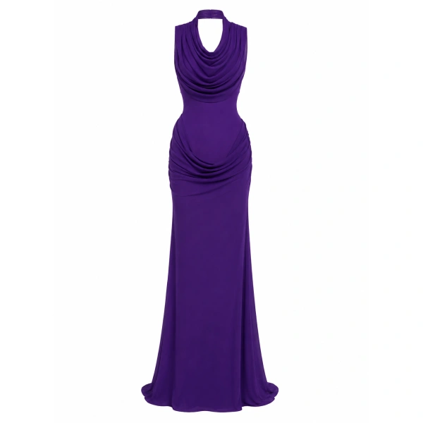 Sandra Mansour Soft Echo Dress in Violet