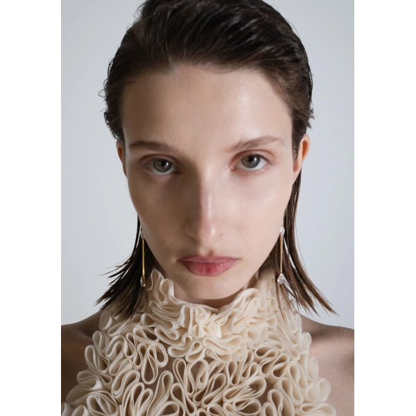 Sandra Mansour Starlet Dress in Off White, view 3
