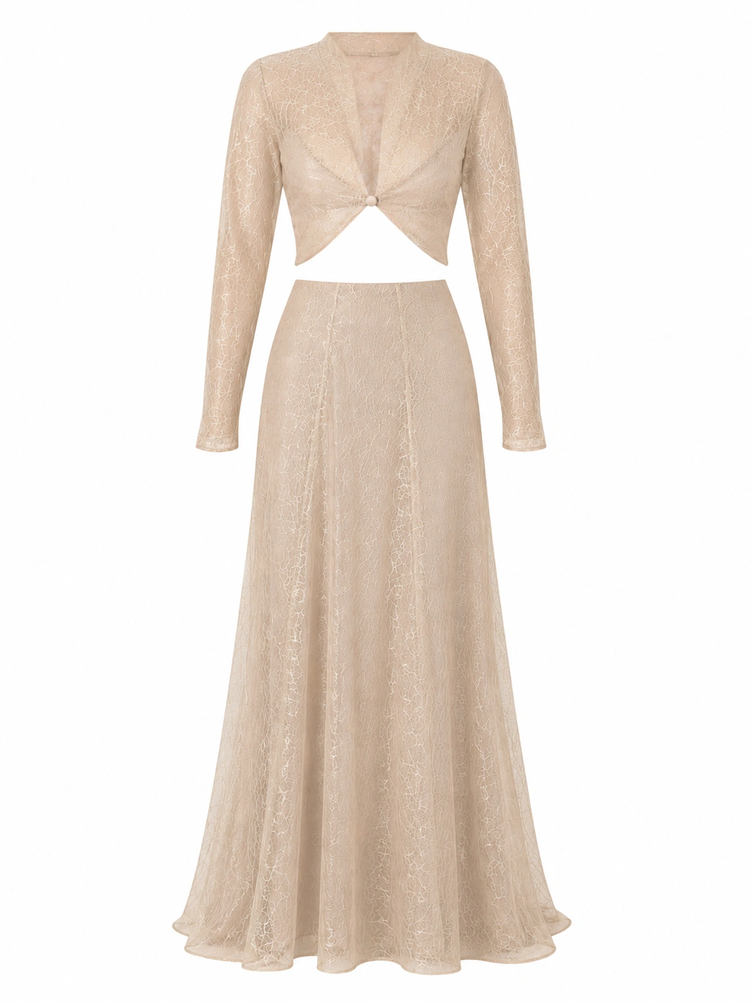 Sandra Mansour Still Top in Beige | Long Sleeve Tops | Coveti Sandra Mansour Still Top in Beige
