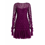 Sandra Mansour Tone Dress in Plum