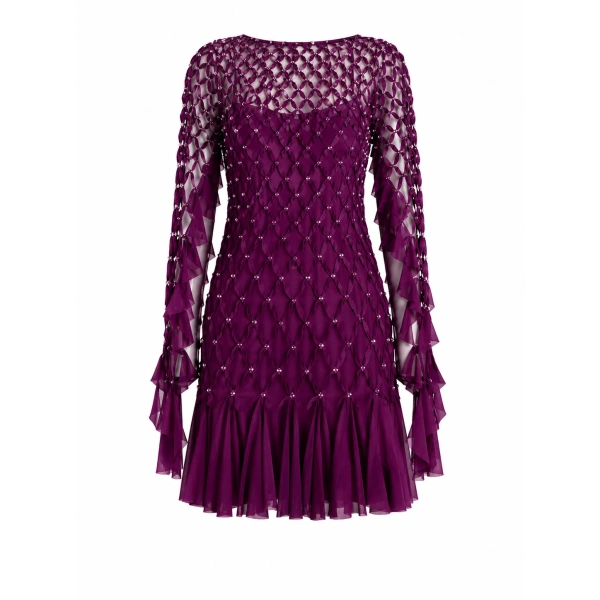 Tone Dress in Plum