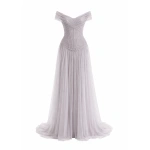 Sandra Mansour Tulle Croisé Dress in Lavender