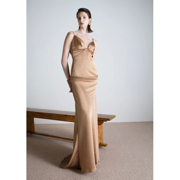 Sandra Mansour Unspoken Dress in Brown, view 2