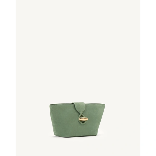 Savette Anello Pouch in Cactus Suede, view 2 | Clutch Bags | Coveti