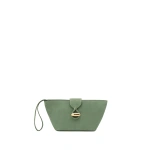 Savette Anello Pouch in Cactus Suede | Clutch Bags | Coveti
