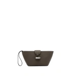 Savette Anello Pouch in Mink Milled Leather | Clutch Bags | Coveti