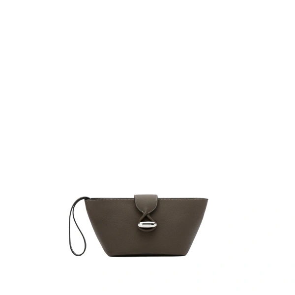 Anello Pouch in Mink Milled Leather