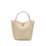 Savette Anello Tote in Bone Milled Leather | Totes & Top-Handle Bags | Coveti
