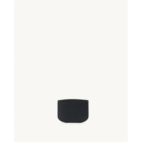 Savette Card Holder in Black Grained Leather, view 2 | Card Holders | Coveti