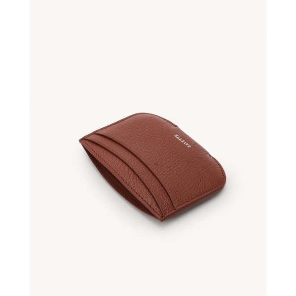 Savette Card Holder in Maple Chèvre Leather, view 3 | Card Holders | Coveti