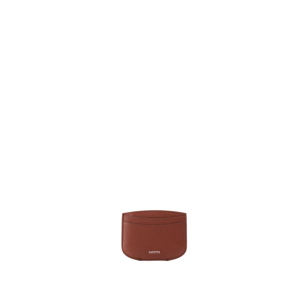 Savette Card Holder in Maple Chèvre Leather | Card Holders | Coveti