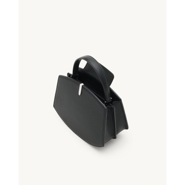Savette Florence 20 in Black Grained Leather, view 3 | Totes & Top-Handle Bags | Coveti