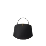 Savette Florence 20 in Black Smooth Leather | Totes & Top-Handle Bags | Coveti