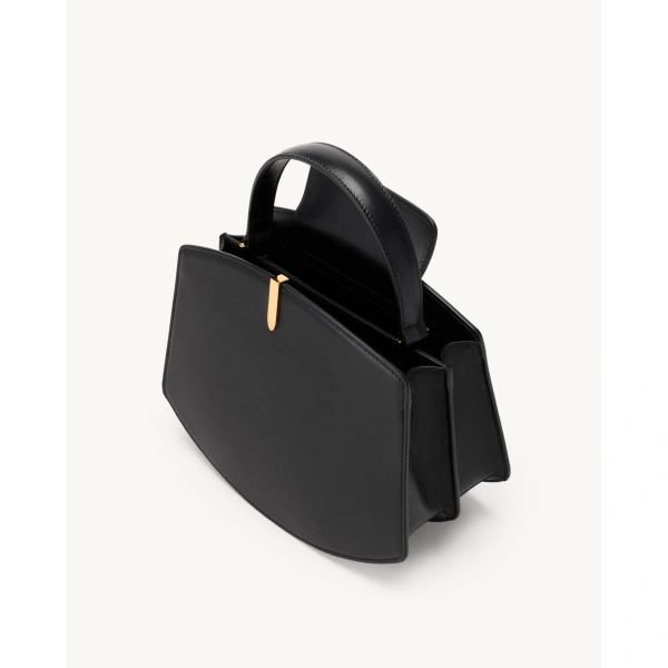 Savette Florence 20 in Black Smooth Leather, view 3 | Totes & Top-Handle Bags | Coveti
