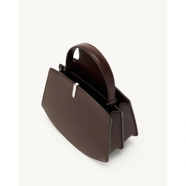 Savette Florence 20 in Coffee Smooth Leather, view 3 | Totes & Top-Handle Bags | Coveti