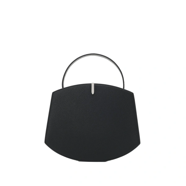Savette Florence 25 in Black Grained Leather | Totes & Top-Handle Bags | Coveti