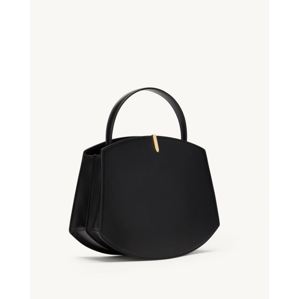 Savette Florence 25 in Black Smooth Leather, view 2 | Totes & Top-Handle Bags | Coveti