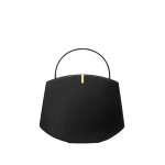 Savette Florence 25 in Black Smooth Leather | Totes & Top-Handle Bags | Coveti