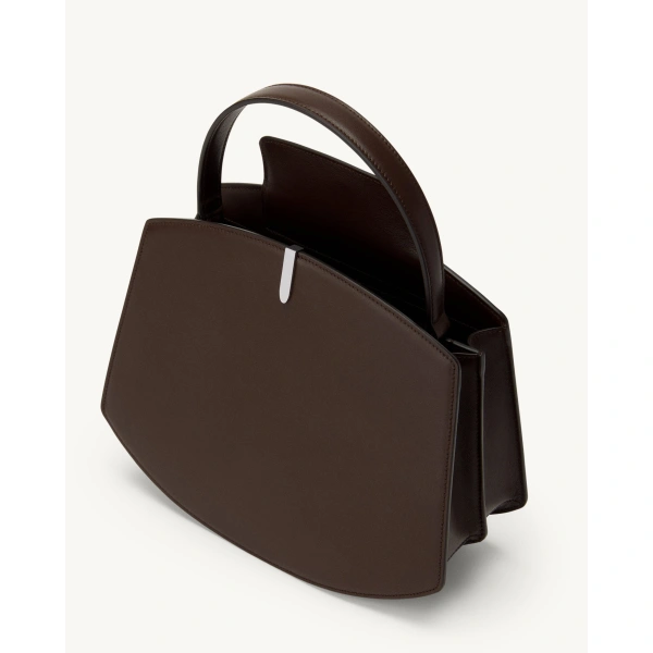 Savette Florence 25 in Coffee Smooth Leather, view 3 | Totes & Top-Handle Bags | Coveti