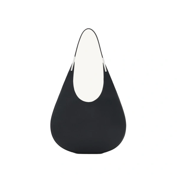 Savette Florence Hobo in Black Smooth Leather | Hobo Bags | Coveti
