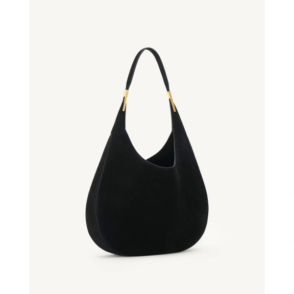 Savette Florence Hobo in Black Suede, view 2 | Hobo Bags | Coveti