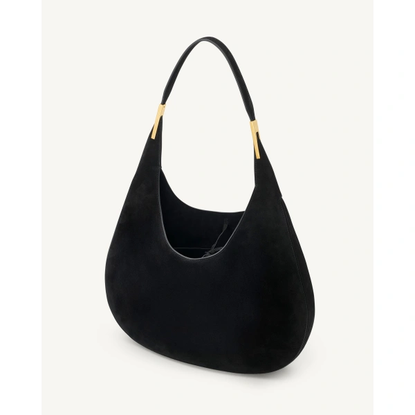 Savette Florence Hobo in Black Suede, view 3 | Hobo Bags | Coveti