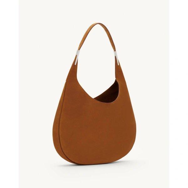 Savette Florence Hobo in Cognac Suede, view 2 | Hobo Bags | Coveti