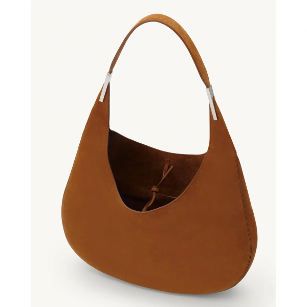 Savette Florence Hobo in Cognac Suede, view 3 | Hobo Bags | Coveti
