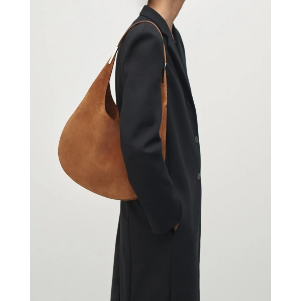 Savette Florence Hobo in Cognac Suede, view 4 | Hobo Bags | Coveti