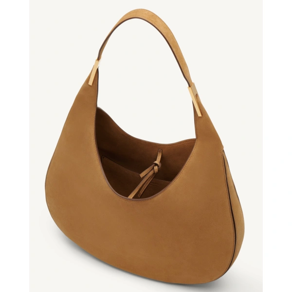 Savette Florence Hobo in Saddle Suede, view 3 | Hobo Bags | Coveti