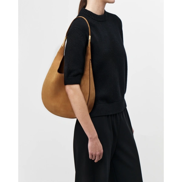 Savette Florence Hobo in Saddle Suede, view 4 | Hobo Bags | Coveti