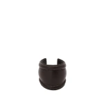 Savette Large Cuff in Coffee Smooth Leather | Cuffs | Coveti