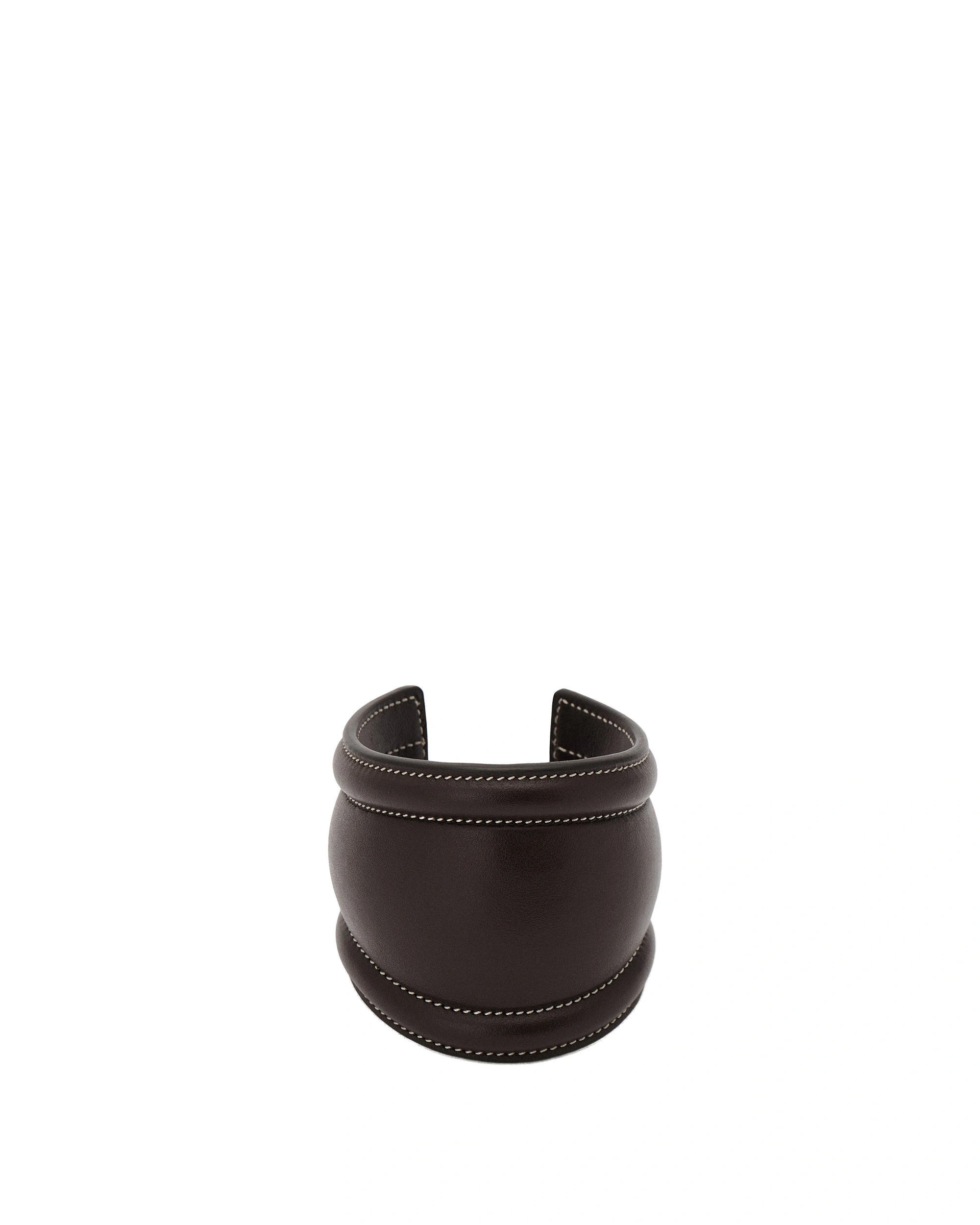 Savette Large Cuff in Coffee Smooth Leather Savette Large Cuff in Coffee Smooth Leather | Cuffs | Coveti