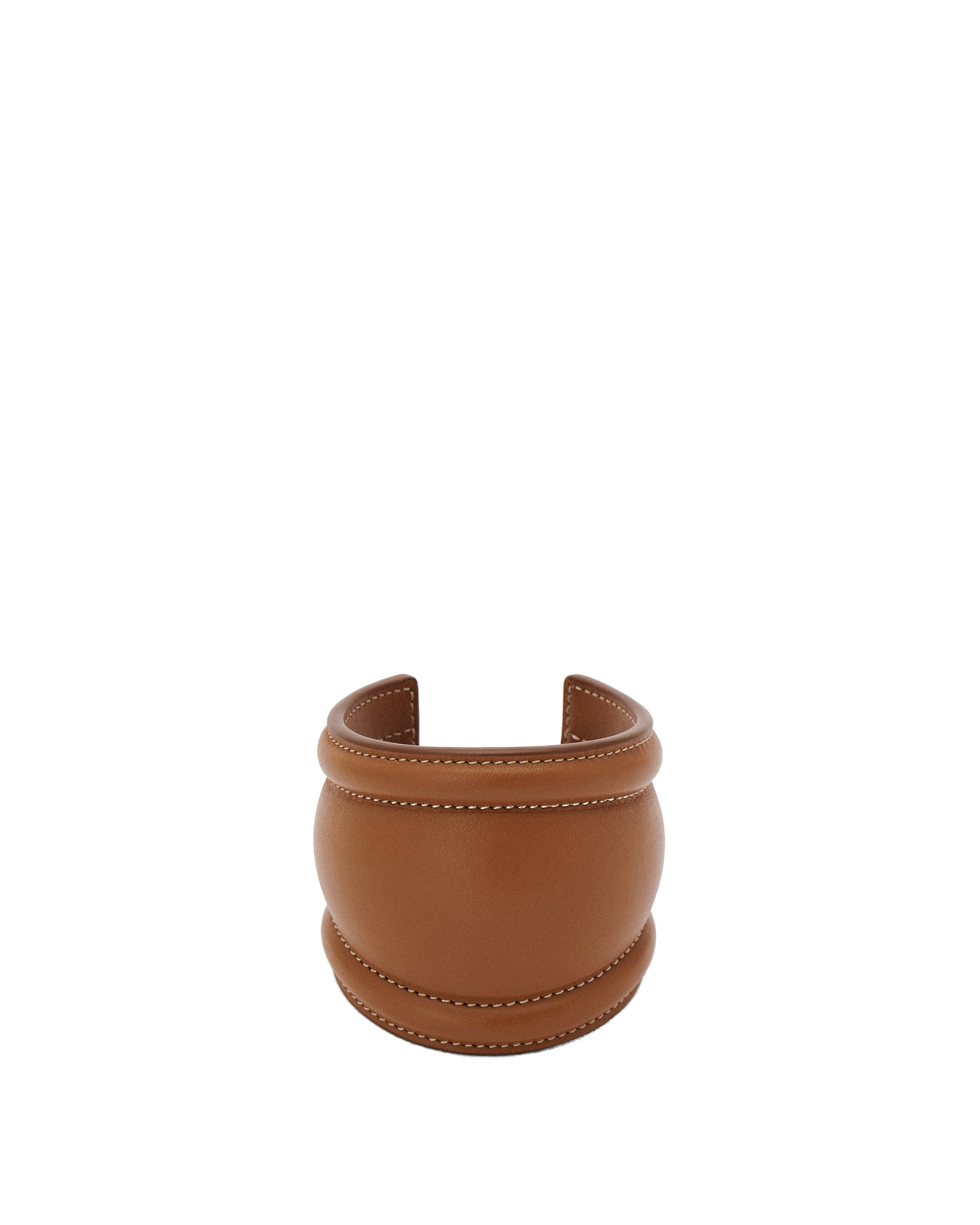 Savette Large Cuff in Saddle Smooth Leather Savette Large Cuff in Saddle Smooth Leather | Cuffs | Coveti