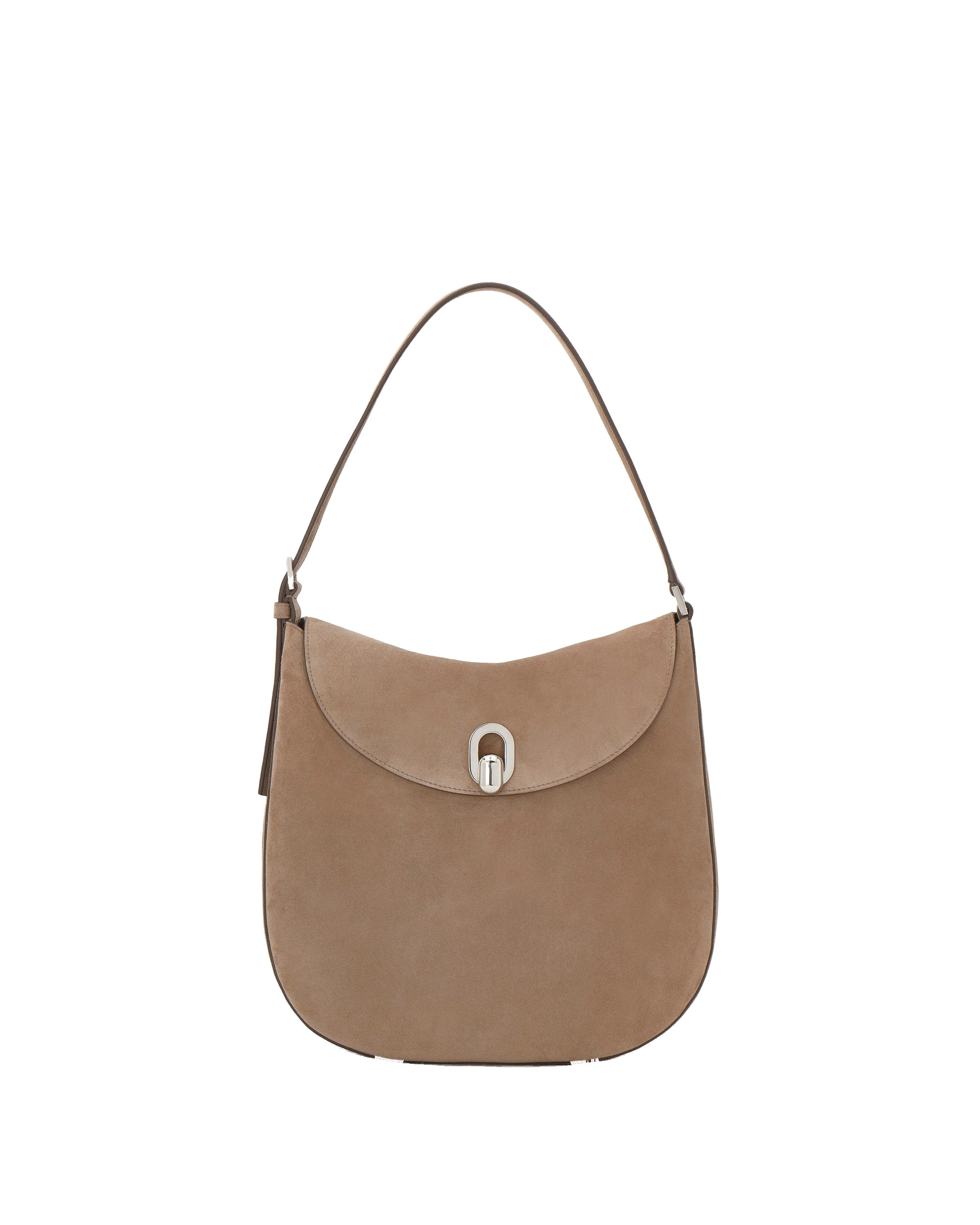 Savette Large Tondo Hobo in Taupe Suede Savette Large Tondo Hobo in Taupe Suede | Hobo Bags | Coveti