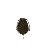 Savette Macrame Pouch in Mink Suede and Leather | Clutch Bags | Coveti