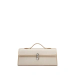 Savette Slim Symmetry Pochette in Bone Canvas Savette Slim Symmetry Pochette in Bone Canvas | Totes & Top-Handle Bags | Coveti