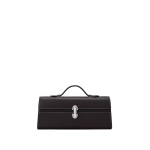 Savette Slim Symmetry Pochette in Currant Smooth Leather | Totes & Top-Handle Bags | Coveti