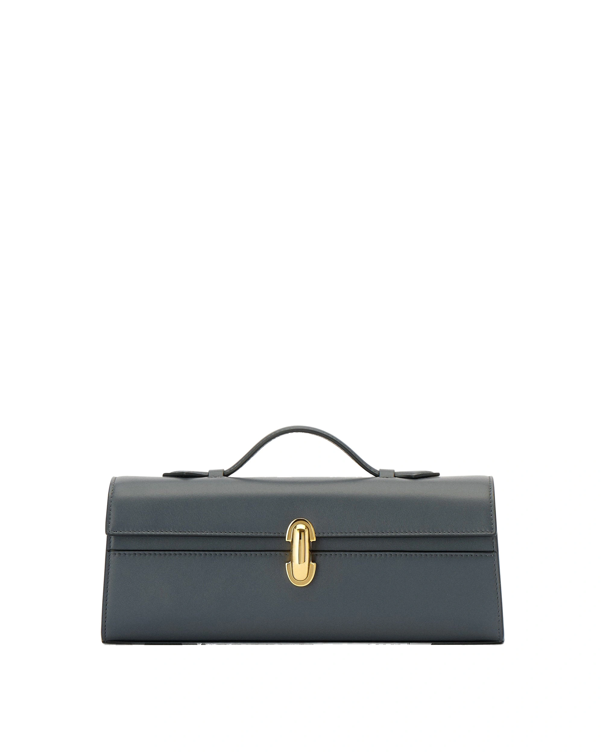 Savette Slim Symmetry Pochette in Storm Smooth Leather Savette Slim Symmetry Pochette in Storm Smooth Leather | Totes & Top-Handle Bags | Coveti
