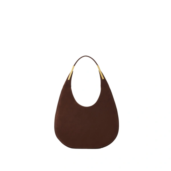 Savette Small Florence Hobo in Espresso Suede | Hobo Bags | Coveti