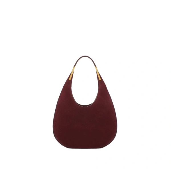 Savette Small Florence Hobo in Plum Suede | Hobo Bags | Coveti