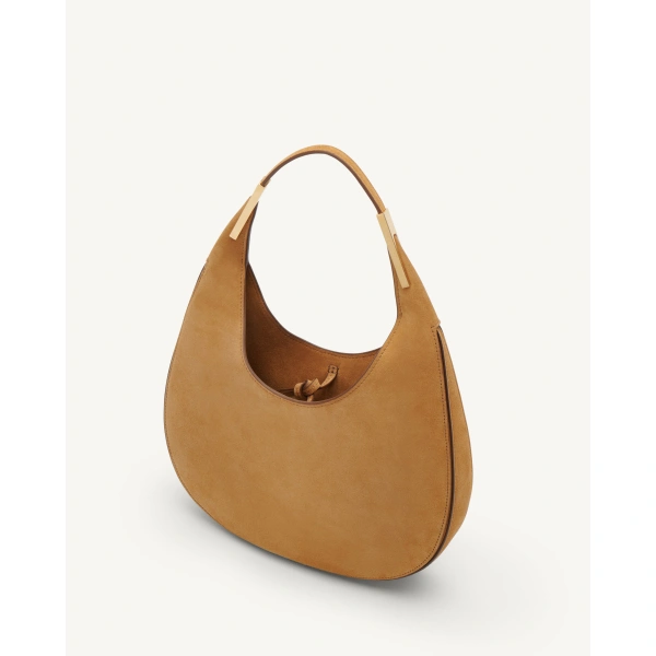 Savette Small Florence Hobo in Saddle Suede, view 3 | Hobo Bags | Coveti