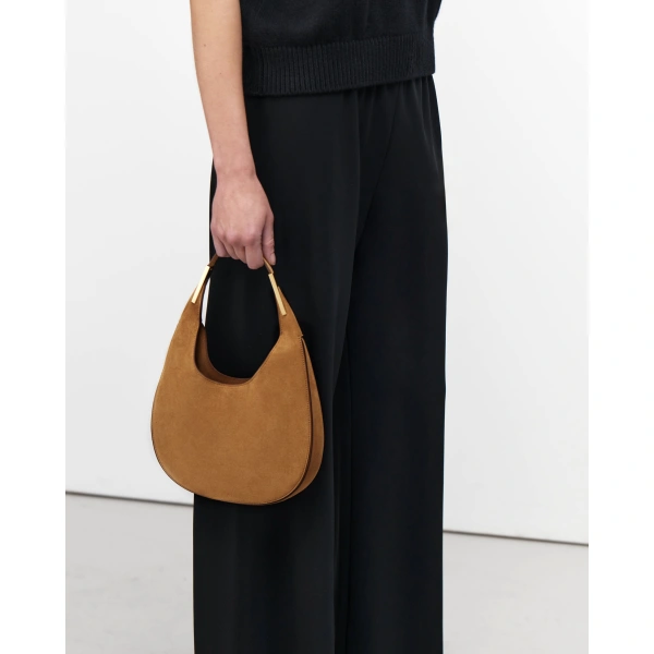 Savette Small Florence Hobo in Saddle Suede, view 4 | Hobo Bags | Coveti
