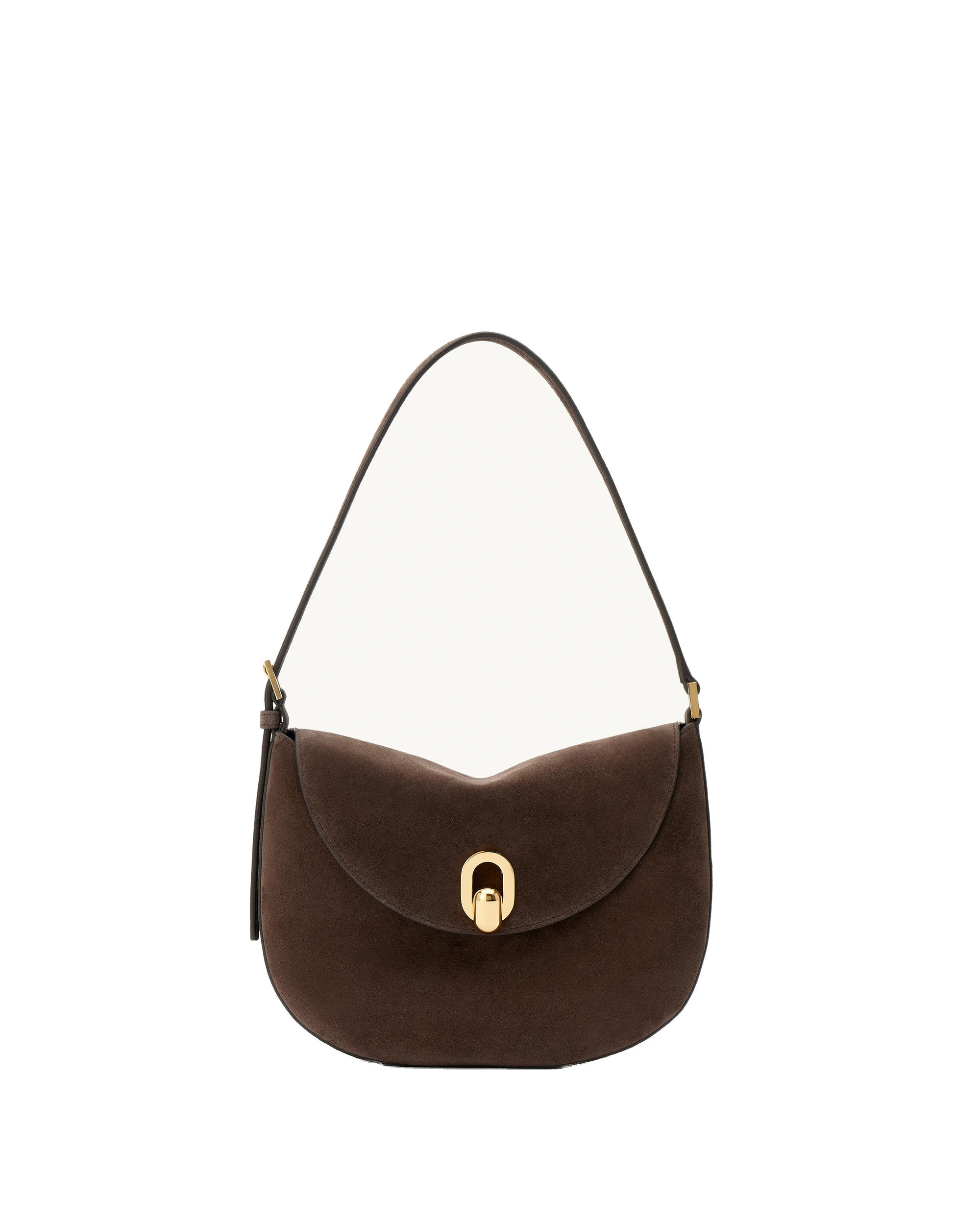 Savette Small Tondo Hobo in Coffee Suede Savette Small Tondo Hobo in Coffee Suede | Hobo Bags | Coveti