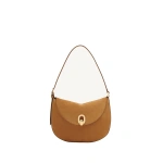 Savette Small Tondo Hobo in Saddle Suede | Hobo Bags | Coveti