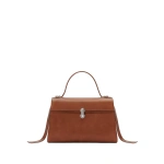 Savette Soft Symmetry Bag in Cognac Vintage Leather | Totes & Top-Handle Bags | Coveti